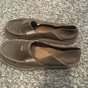 Women’s leather ariat slip ons